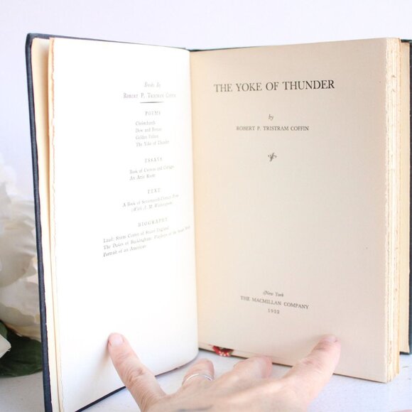 Vintage 1930s Poetry Book, "The Yoke of Thunder" by Robert P. Tristram Coffin, - Picture 6 of 9